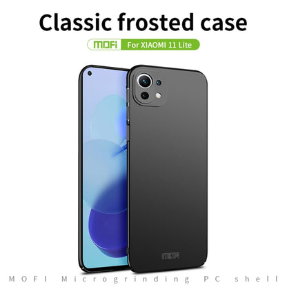 For Xiaomi Mi 11 Lite MOFI Frosted PC Ultra-thin Hard Case(Black) - Xiaomi Accessories by MOFI | Online Shopping UK | buy2fix