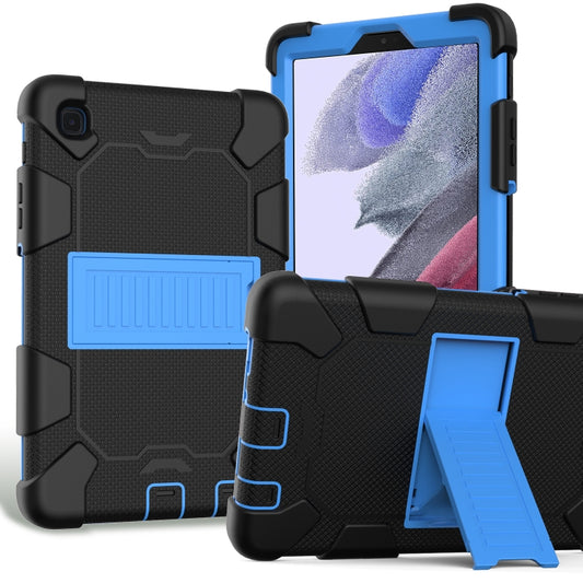 For Samsung Galaxy Tab A7 Lite T220 / T225 Two-Color Robot Shockproof Silicone + PC Protective Case with Holder(Black+Blue) - Samsung Accessories by buy2fix | Online Shopping UK | buy2fix