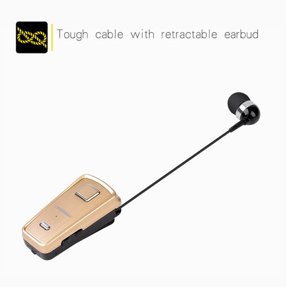 Fineblue F980 CSR4.1 Retractable Cable Caller Vibration Reminder Anti-theft Bluetooth Headset - Bluetooth Earphone by Fineblue | Online Shopping UK | buy2fix