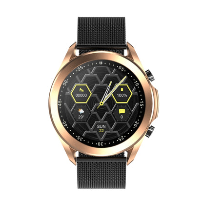 DW95 1.28 inch Color Screen Smart Watch, IP67 Waterproof,Steel Watchband,Support Bluetooth Call/Heart Rate Monitoring/Blood Pressure Monitoring/Blood Oxygen Monitoring/Sleep Monitoring(Gold) - Smart Wear by buy2fix | Online Shopping UK | buy2fix