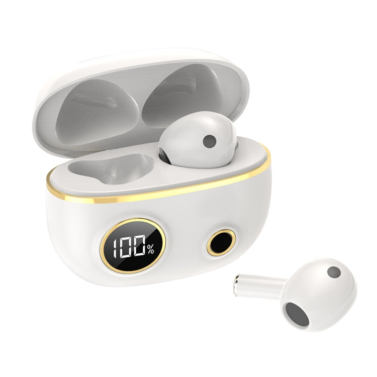 PRO100 TWS Bluetooth 5.2 Noise Canceling Waterproof Earphones 9D Stereo Sports Headphone with Charging Case(White) - Bluetooth Earphone by buy2fix | Online Shopping UK | buy2fix