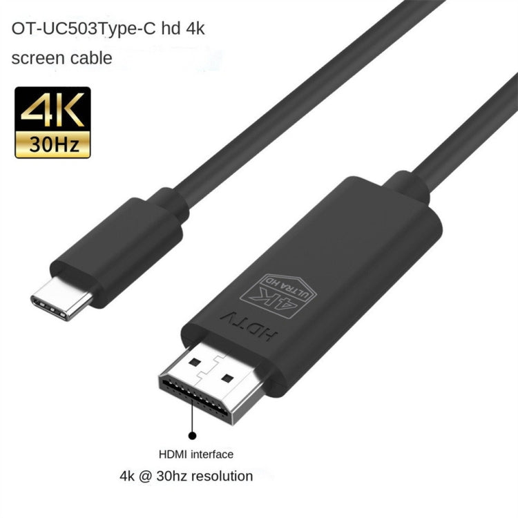 OT-UC503 4 KUSB Type C Male to HDMI Male Screen Cable -  by buy2fix | Online Shopping UK | buy2fix