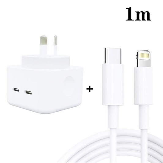 SDC-40W Dual PD USB-C / Type-C Ports Charger with 1m Type-C to 8 Pin Cable, AU Plug - Apple Accessories by buy2fix | Online Shopping UK | buy2fix