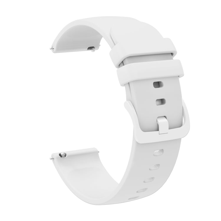 For Garmin Venu SQ 20mm Solid Color Soft Silicone Watch Band(White) - Watch Bands by buy2fix | Online Shopping UK | buy2fix