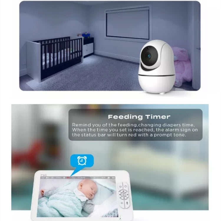 SM70PTZ 7 inch Screen 2.4GHz Wireless Digital Baby Monitor,  Auto Night Vision / Two-way Voice Intercom(EU Plug) - Security by buy2fix | Online Shopping UK | buy2fix