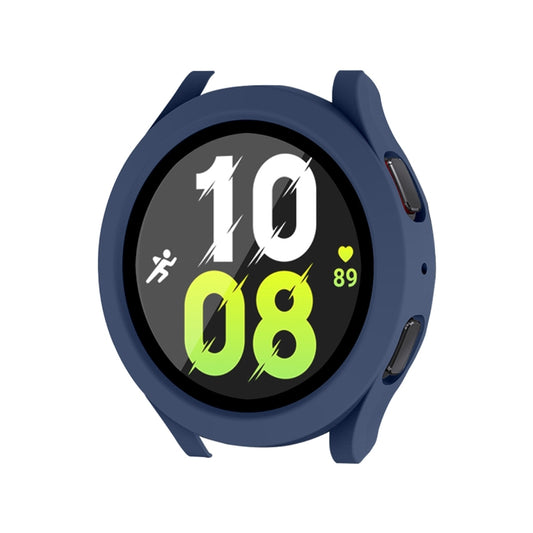 For Samsung Galaxy Watch4/5 40mm ENKAY Hat-Prince Waterproof Full Coverage PC Frame + 9H Tempered Glass Case(Dark Blue) - Watch Cases by ENKAY | Online Shopping UK | buy2fix