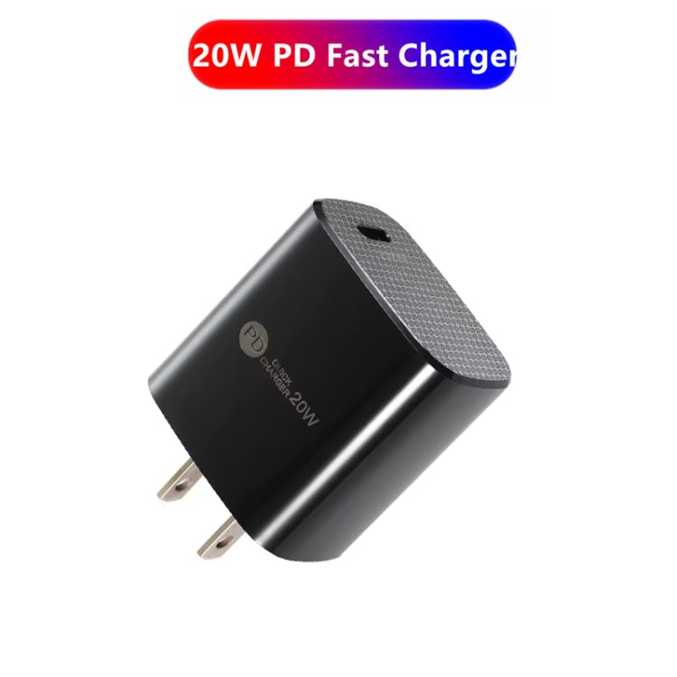 PD11 Mini Single Port PD3.0 USB-C / Type-C 20W Fast Charger for iPhone / iPad Series, US Plug(Black) - USB Charger by buy2fix | Online Shopping UK | buy2fix