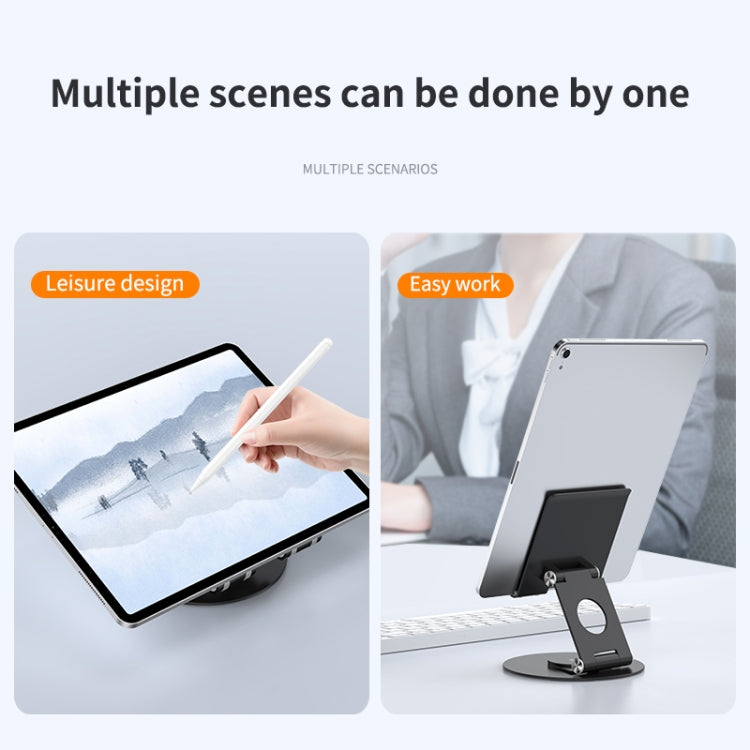 JUNSUNMAY 360 Degrees Rotating Foldable Laptop Desktop Holder Height / Angle Adjustable(Silver) - MacBook Holder by JUNSUNMAY | Online Shopping UK | buy2fix