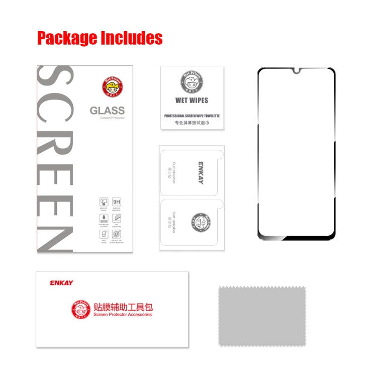 For Xiaomi Redmi 12C / Poco C55 ENKAY Hat-Prince Full Glue 0.26mm 9H 2.5D Tempered Glass Full Film -  by ENKAY | Online Shopping UK | buy2fix