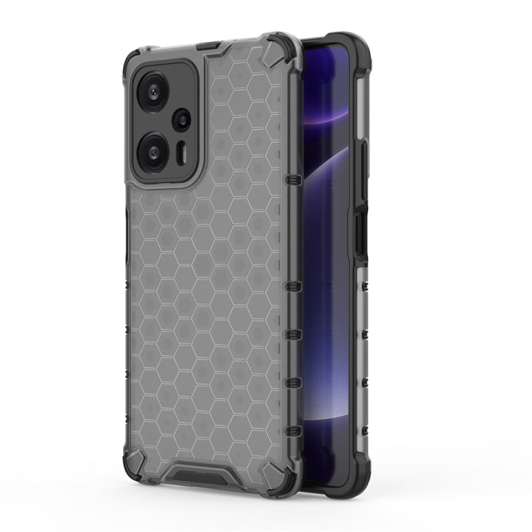 For Xiaomi Poco F5 Pro Shockproof Honeycomb Phone Case(Black) - Xiaomi Cases by buy2fix | Online Shopping UK | buy2fix