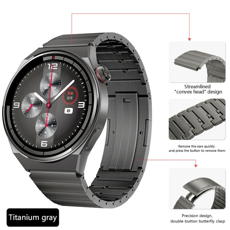 For Huawei Watch GT3 46mm Titanium Alloy Quick Release Watch Band(Gray) - Watch Bands by buy2fix | Online Shopping UK | buy2fix