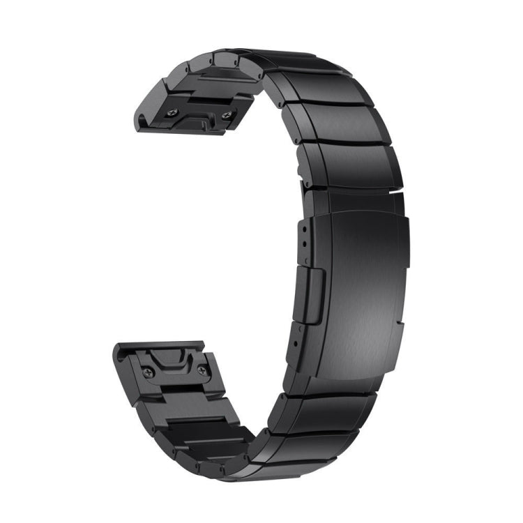 For Garmin Fenix 5 22mm Titanium Alloy Quick Release Watch Band(Black) - Watch Bands by buy2fix | Online Shopping UK | buy2fix