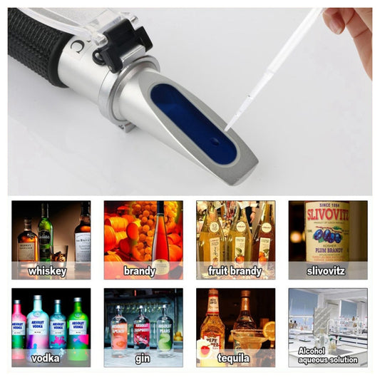 RZ116 Refractometer Alcohol Portable Automatic Digital Refractometer 0-80 Glycol Handheld Atc Brix Refractometer Beer Box - Consumer Electronics by buy2fix | Online Shopping UK | buy2fix
