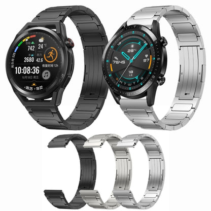 For Huawei Watch 4 22mm I-Shaped Titanium Alloy Watch Band(Black) - Watch Bands by buy2fix | Online Shopping UK | buy2fix