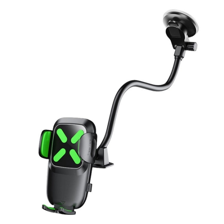 X034 Universal Truck Bus Dashboard Flexible Adjustable Windshield Suction Cup Car Phone Holder(Green) - Car Holders by buy2fix | Online Shopping UK | buy2fix