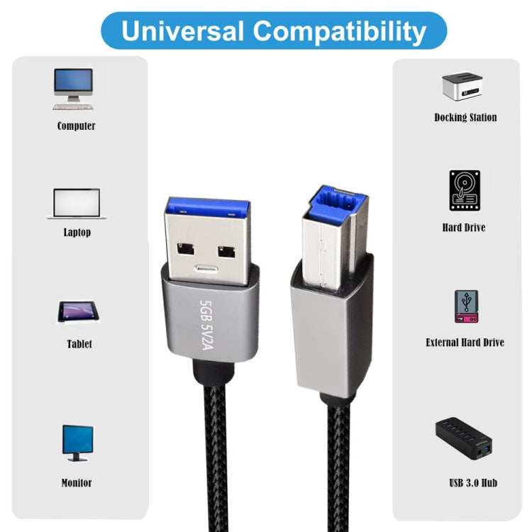 JUNSUNMAY USB 3.0 Male to USB 3.0 Male Cord Cable Compatible with Docking Station, Length:2m - USB Cable by JUNSUNMAY | Online Shopping UK | buy2fix