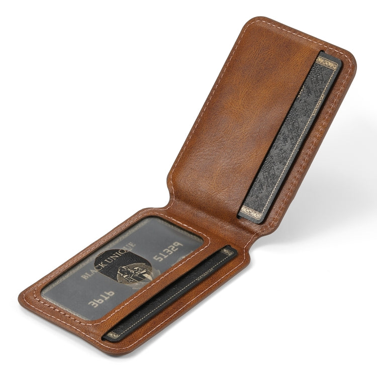 For iPhone 15 Suteni H15 MagSafe Oil Eax Leather Detachable Wallet Back Phone Case(Brown) - iPhone 15 Cases by Suteni | Online Shopping UK | buy2fix