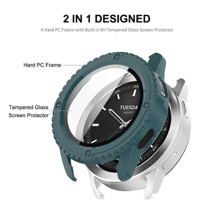 For Xiaomi Watch S3 ENKAY Hat-Prince Full Coverage PC + Tempered Glass Film Integrated Watch Case(Dark Green) - Watch Cases by ENKAY | Online Shopping UK | buy2fix