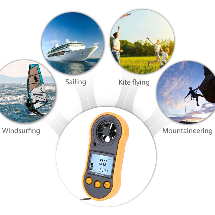 RZ818 Digital Anemometer Handheld Wind Speed And Temperature Measuring Instrument - Consumer Electronics by buy2fix | Online Shopping UK | buy2fix