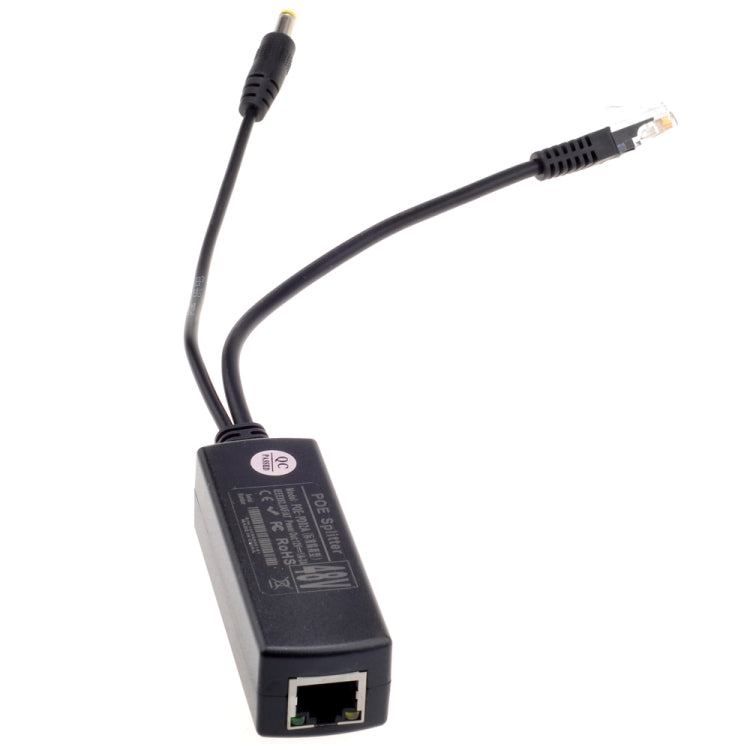 Power Over Ethernet Splitter 48V Input and 12V Output 48V PoE Splitter Adapter, Let 12V DC IP Camera Become POE Camera - Security by buy2fix | Online Shopping UK | buy2fix