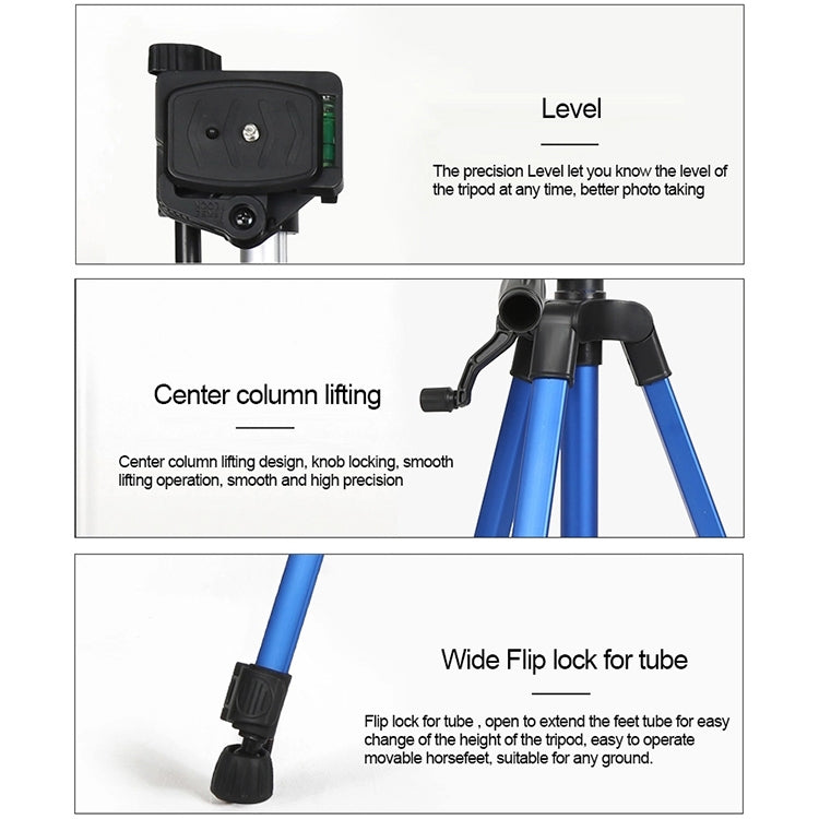 Portable Phone Live Selfie 3366 Tripod Stand DV SLR Camera Self-timer Full Light Bracket(Black) - Camera Accessories by INDEPMAN | Online Shopping UK | buy2fix