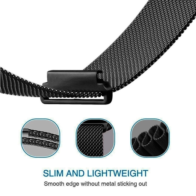 22mm For Huawei Watch GT2e GT2 46mm Milanese Metal Watch Band(Black) - Smart Wear by buy2fix | Online Shopping UK | buy2fix