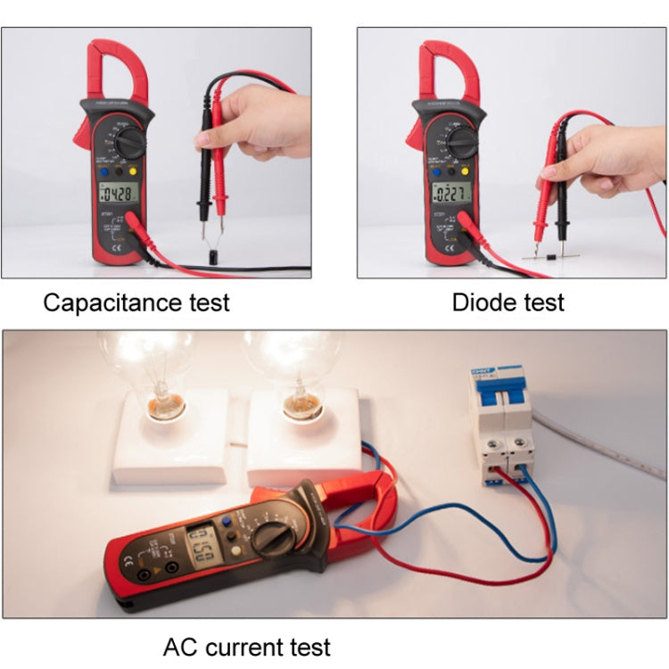 ANENG ST201 AC And DC Digital Clamp Multimeter Voltage And Current Measuring Instrument Tester(Red) - Consumer Electronics by ANENG | Online Shopping UK | buy2fix