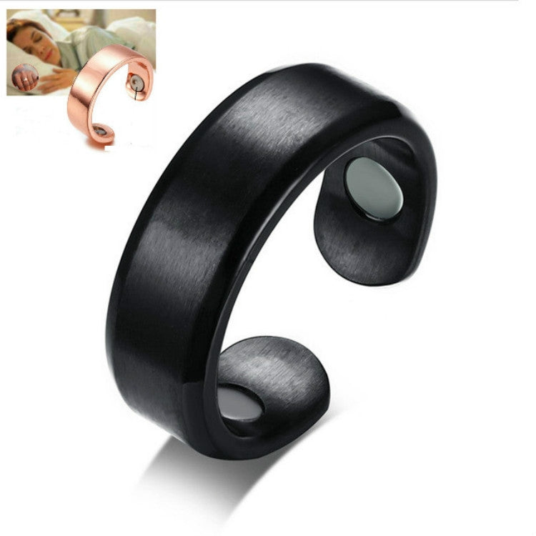 Acupressure Anti Snore Ring Treatment Reflexology Anti Snoring Apnea Sleeping Device(Black) - Anti Snoring Tools by buy2fix | Online Shopping UK | buy2fix