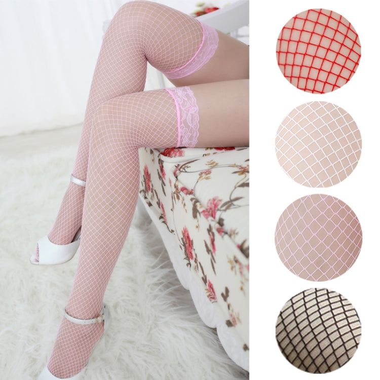 Sexy Linger Over Knee Socks Sexy Fishnet Lace Nylon Top Mesh Thigh High Stockings Pantyhose Long Tights(Purple) - Outdoor & Sports by buy2fix | Online Shopping UK | buy2fix