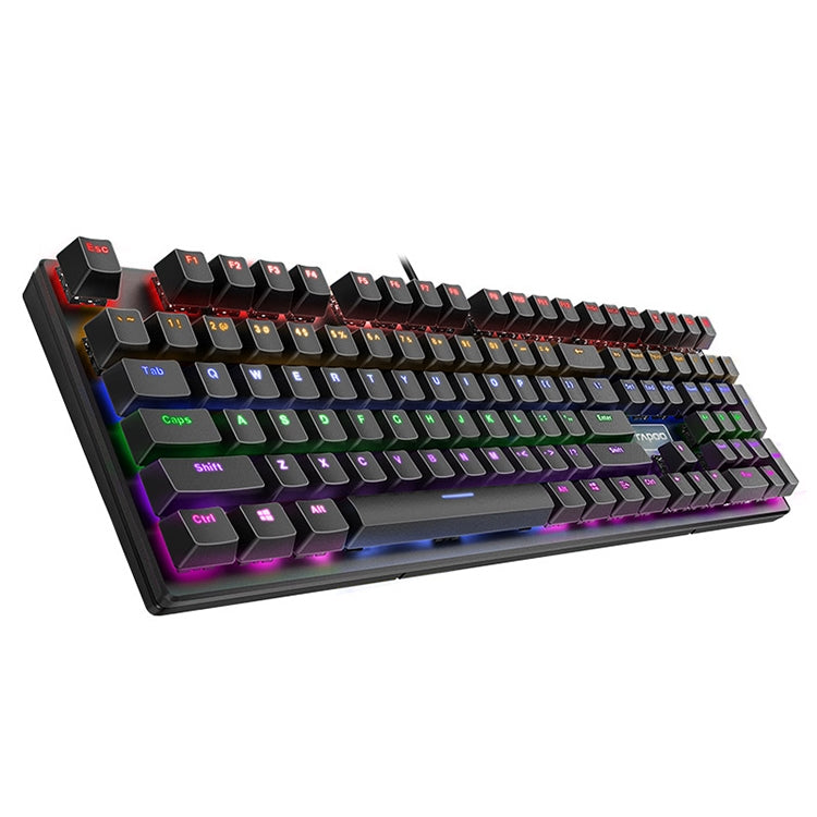 Rapoo V700S 104 Keys Mixed Color Backlight USB Wired Game Computer Without Punching Mechanical Keyboard(Red Shaft) - Wired Keyboard by Rapoo | Online Shopping UK | buy2fix