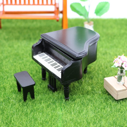 1:12 Mini House Toy Simulation Grand Piano Decoration(black) - Pretend Play Toys by buy2fix | Online Shopping UK | buy2fix