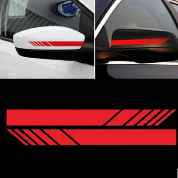 10 PCS Simple Rearview Mirror Car Stickers Rearview Mirror Personality Scratches Reflective Car Stickers(Red) - Decorative Sticker by buy2fix | Online Shopping UK | buy2fix