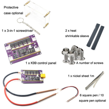 Model Airplane Battery Version 12V Digital Display DIY Battery Spot Welding Machine Pen Control, Style:6 Square Pen With Case - Home & Garden by buy2fix | Online Shopping UK | buy2fix