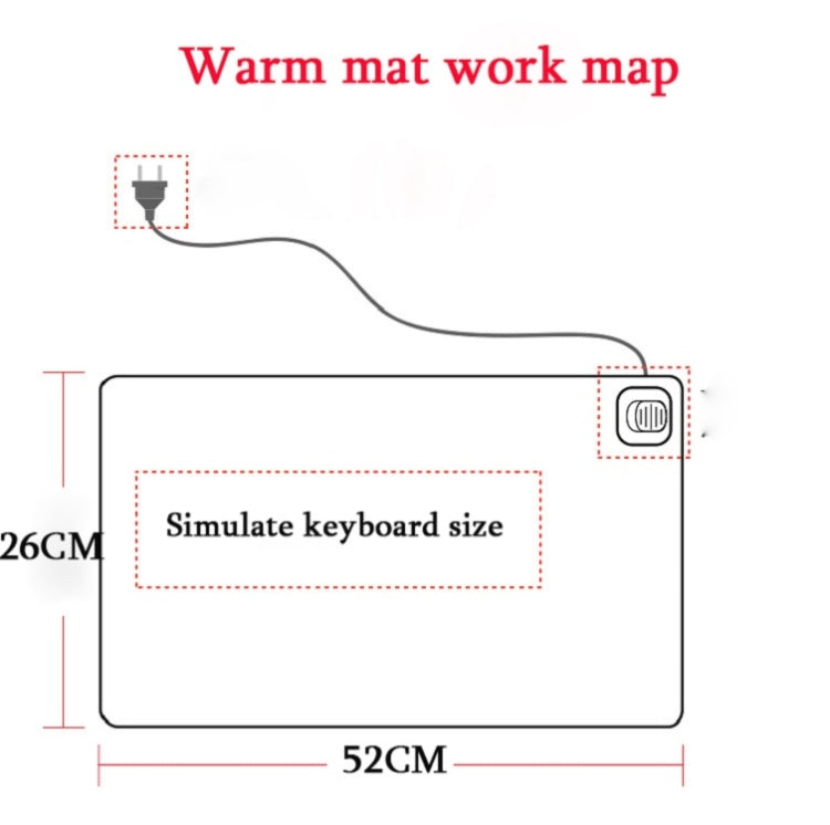 220V Electric Hot Plate Writing Desk Warm Table Mat Blanket Office Mouse Heating Warm Computer Hand Warmer Desktop Heating Plate, Color:Pink Big Size, CN Plug - Mouse Pads by buy2fix | Online Shopping UK | buy2fix