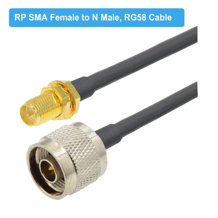 RP-SMA Female To N Male RG58 Coaxial Adapter Cable, Cable Length:10m - Connectors by buy2fix | Online Shopping UK | buy2fix