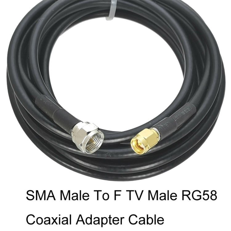 SMA Male To F TV Male RG58 Coaxial Adapter Cable, Cable Length:5m - Connectors by buy2fix | Online Shopping UK | buy2fix