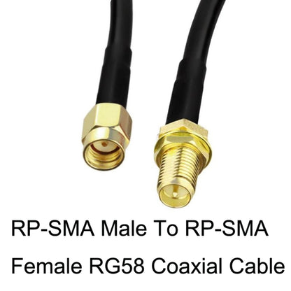 RP-SMA Male To RP-SMA Female RG58 Coaxial Adapter Cable, Cable Length:0.5m - Connectors by buy2fix | Online Shopping UK | buy2fix