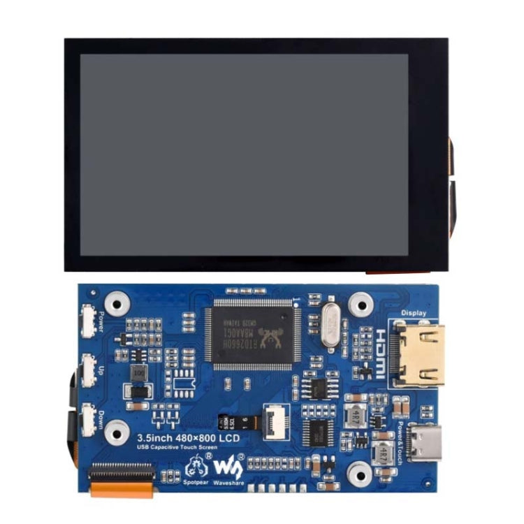 Waveshare 3.5inch 480x800 IPS Capacitive Touch LCD Display For Raspberry Pi ,HDMI Interface - Consumer Electronics by Waveshare | Online Shopping UK | buy2fix