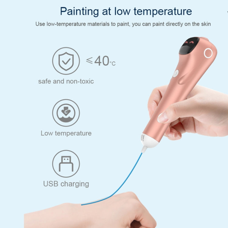 3D Printing Pen Low Temperature Painting Pen With 180m PCL(Pink) - Consumer Electronics by buy2fix | Online Shopping UK | buy2fix