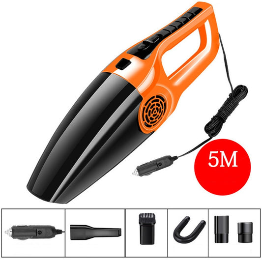 Car Vacuum Cleaner High Power 120W Home Car Dual-use Vacuum Cleaner Powerful Dry and Wet Wired Models Seventh Generation(Orange) - Vacuum Cleaner by buy2fix | Online Shopping UK | buy2fix
