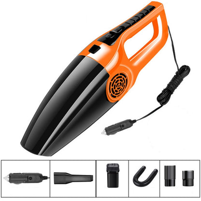 Car Vacuum Cleaner High Power 120W Home Car Dual-use Vacuum Cleaner Powerful Dry and Wet Wired Models Seventh Generation(Orange) - Vacuum Cleaner by buy2fix | Online Shopping UK | buy2fix