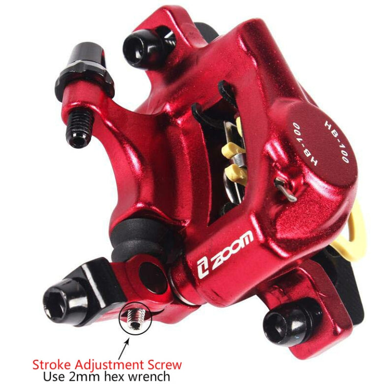 ZOOM HB100 Mountain Bike Hydraulic Brake Caliper Folding Bike Cable Pull Hydraulic Disc Brake Caliper, Style:Front and Rear(Black) - Outdoor & Sports by Zoom | Online Shopping UK | buy2fix