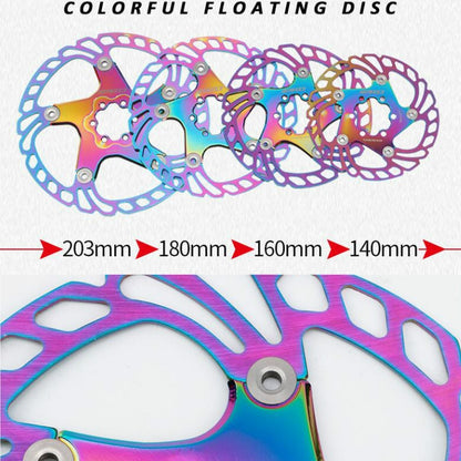 IIIPRO Floating Disc Road Mountain Bike Six Nail Disc Brake Disc, Size:160mm(Colorful) - Outdoor & Sports by IIIPRO | Online Shopping UK | buy2fix