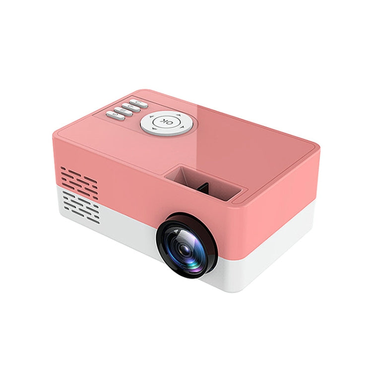 S261/J16 Home Mini HD 1080P Portable LED Projector, Support TF Card / AV / U Disk, Plug Specification:US Plug(Pink White) - Consumer Electronics by buy2fix | Online Shopping UK | buy2fix