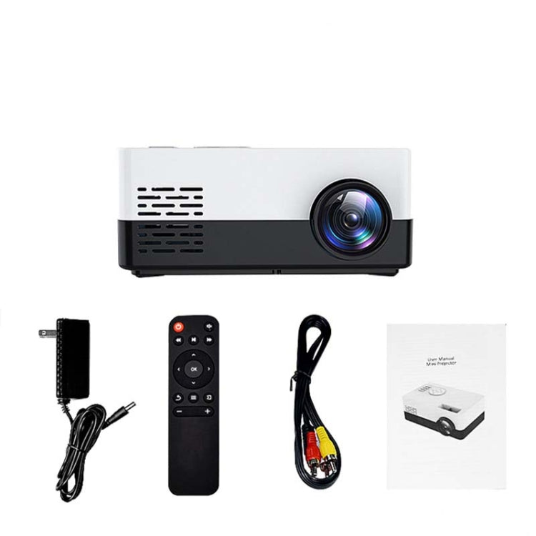 S261/J16 Home Mini HD 1080P Portable LED Projector, Support TF Card / AV / U Disk, Plug Specification:EU Plug(Yellow White) - Consumer Electronics by buy2fix | Online Shopping UK | buy2fix