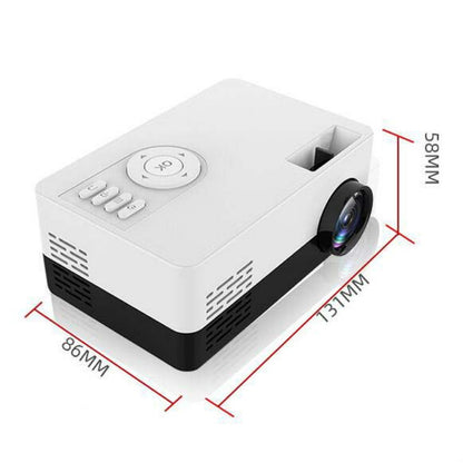 S261/J16 Home Mini HD 1080P Portable LED Projector, Support TF Card / AV / U Disk, Plug Specification:AU Plug(White Black) - Mini Projector by buy2fix | Online Shopping UK | buy2fix