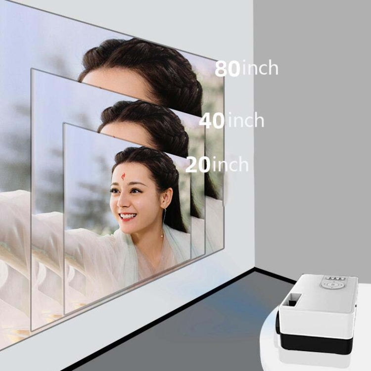 S261/J16 Home Mini HD 1080P Portable LED Projector, Support TF Card / AV / U Disk, Plug Specification:AU Plug(White Black) - Mini Projector by buy2fix | Online Shopping UK | buy2fix