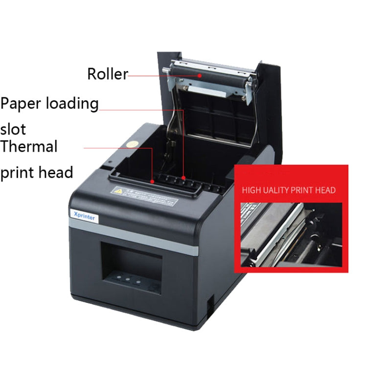 Xprinter XP-N160II Thermal Ticket Printing Machine Bluetooth Receipt Printer, Style:EU Plug(Gray) - Printer by Xprinter | Online Shopping UK | buy2fix