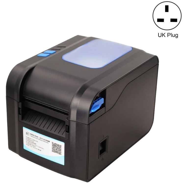 Xprinter XP-370B Barcode Printer Self-adhesive QR Code Printer Label Clothing Tag Thermal Ticket Machine(UK Plug) - Printer by Xprinter | Online Shopping UK | buy2fix