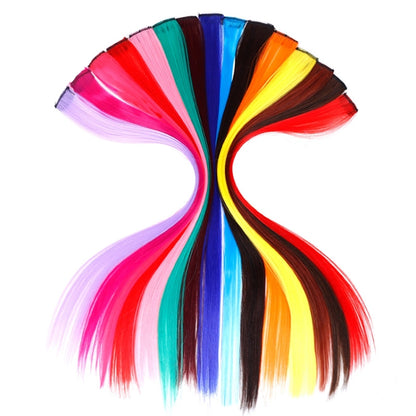 10 PCS Chemical Fiber Wig One-Step Gradient Color Single Card Wig, Stretched Length:24inches(56#) - Wigs by Alileader | Online Shopping UK | buy2fix